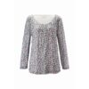 Blusa Animal Print Leopardo Rosa Gris - Imagen 2
