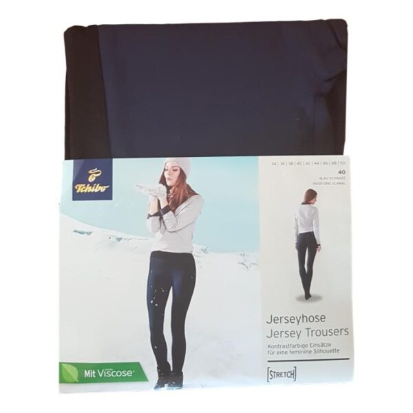 Pantalones de Jersey Azul-Negro Treggings