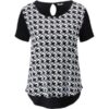 Camisa Blanco Negro Mujer Talla PLUS
