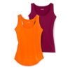 2 Tops Deportivos, Naranja Y Rojo