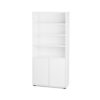 Estanteria De Libros Con Puertas Blanco Madera