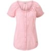 Blusa Manga Corta Rosada Mujer