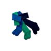 Medias Para Niños 3 Pares Azul Marino Verde - Imagen 2