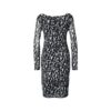 Vestido Jersey Balnco Negro Mujer - Imagen 3