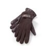 Guantes de cuero marrón oscuro