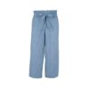 Pantalones Culotte Lino Azul Mujer - Imagen 2