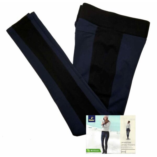 Pantalones de Jersey Azul-Negro Treggings