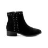 Botin De Gamuza Remaches Mujer Negro - Imagen 5