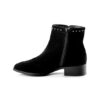 Botin De Gamuza Remaches Mujer Negro - Imagen 4