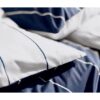 Funda De Plumon Y Almohada Percal Azul Blanco 1,5 Plaza - Imagen 3