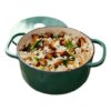 Olla De Fierro Fundido Esmaltado Verde Tchibo - Imagen 2