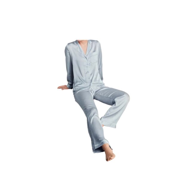 Pijama De Satén Mujer Plateado Tchibo