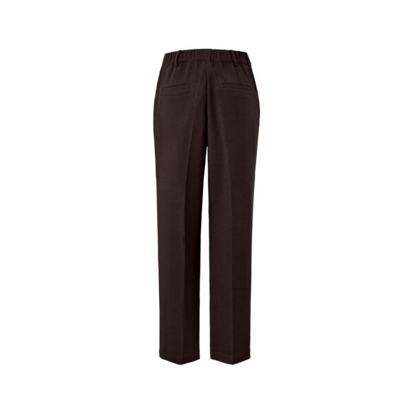 Pantalon Tejido Con Pliegues Cafe Mujer Tchibo