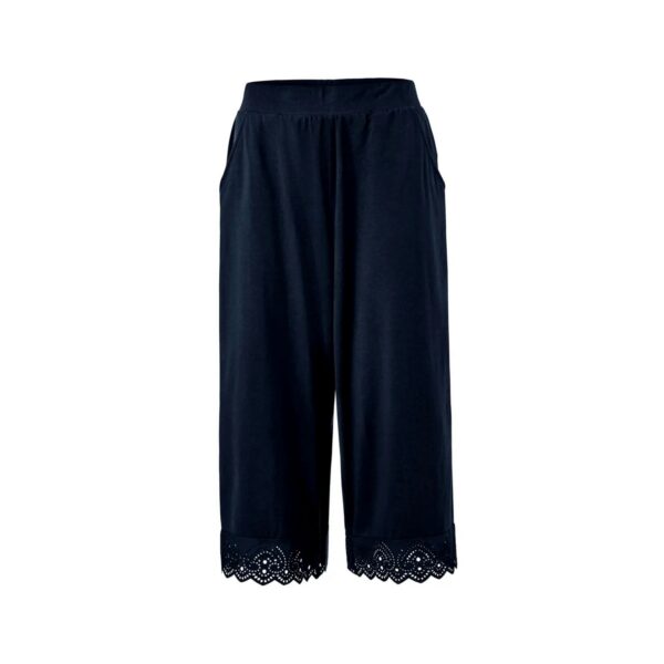 Pantalon Culottes Con Bordado Algodon Mujer Tchibo