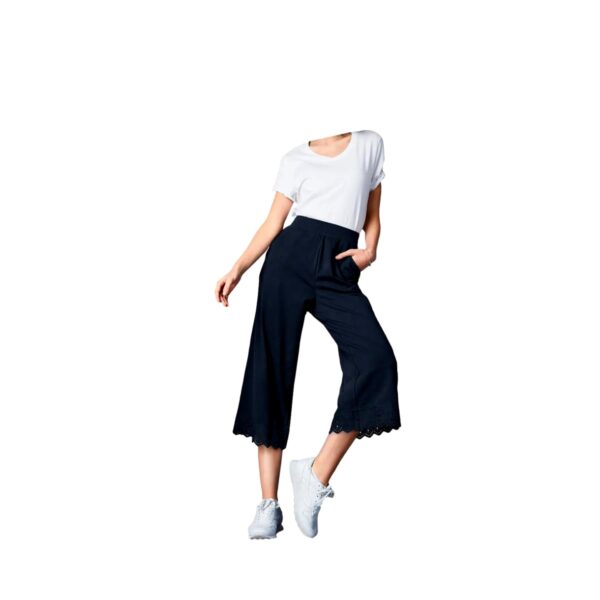 Pantalon Culottes Con Bordado Algodon Mujer Tchibo