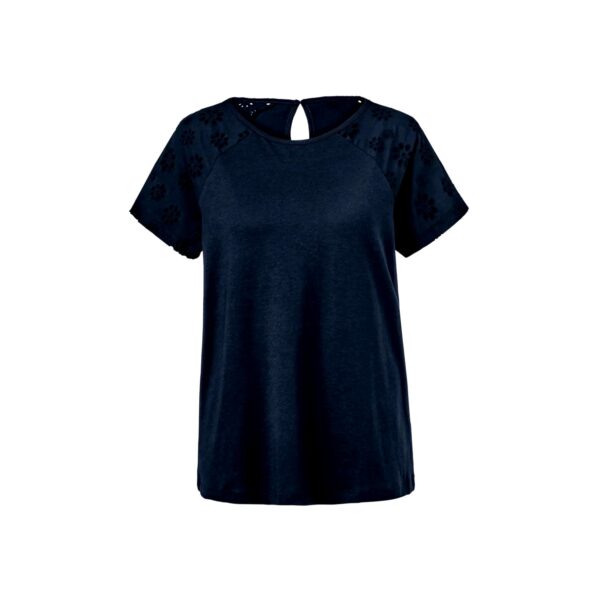 Blusa Con Bordado Azul Mujer Tchibo