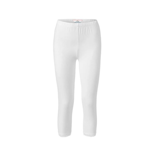 Leggings 3/4 Con Ribete De Encaje Blanco Tchibo