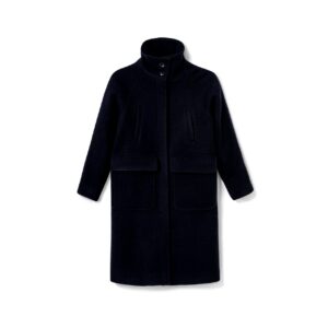Abrigo Lana Mujer Azul Marino Tchibo