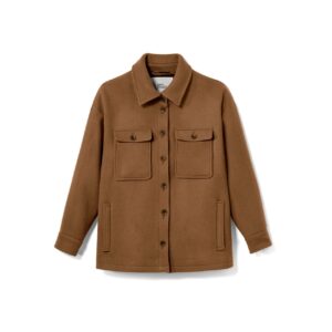 Chaqueta Lana Color Camel Mujer Tchibo